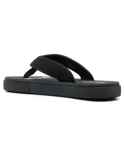 Flip-Flops mit Logo-Schild - Schwarz