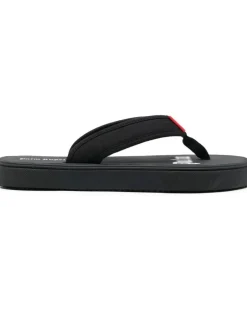 Flip-Flops mit Logo-Schild - Schwarz