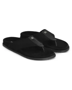 Flip-Flops mit Logo-Schild - Schwarz