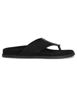 Flip-Flops mit Logo-Schild - Schwarz