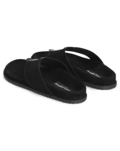 Flip-Flops mit Logo-Schild - Schwarz