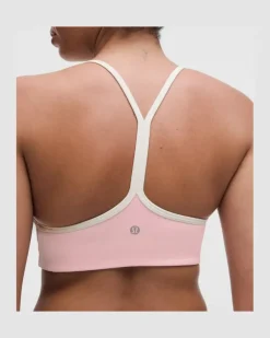 Flow Y BH mit leichtem Halt für A/B-Cups Evolve Pop Strap für Frauen – Größe in Pink Pearl/Light Ivory