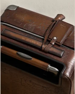 Formula 1005 Scritto Venezia Leather Suitcase Brown