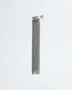 Fringes Mono-Ohrring-Silber - Damen
