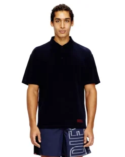 Frottee-Baumwoll-Poloshirt - Out of water - Herren - Blau