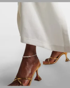 Fußkettchen Peggy à Pied aus Süßwasserperlen mit 14kt Gelbgold