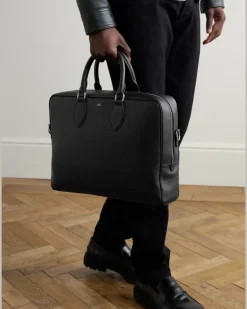 Full-Grain Leather Briefcase Black
