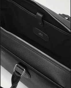 Full-Grain Leather Briefcase Black