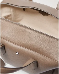Full-Grain Leather Holdall Neutrals