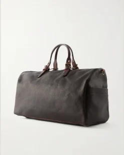 Full-Grain Leather Weekend Bag Brown