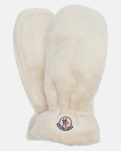 Fäustlinge aus Teddyfleece Weiß