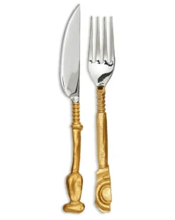 Gebürstetes Besteck (4er-Set) - Gold