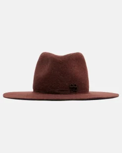 Gefilzter Fedora-Hut aus einem Wollgemisch Braun