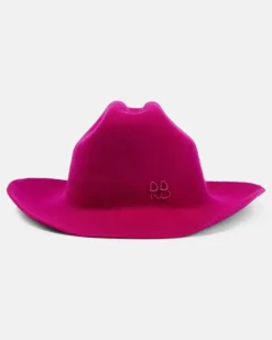 Gefilzter Hut aus Wolle Rosa
