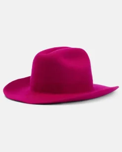 Gefilzter Hut aus Wolle Rosa