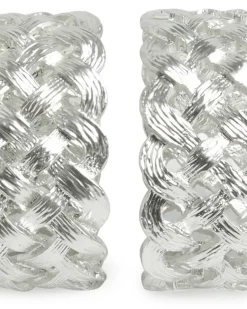 Geflochtene Serviettenringe - Metallic