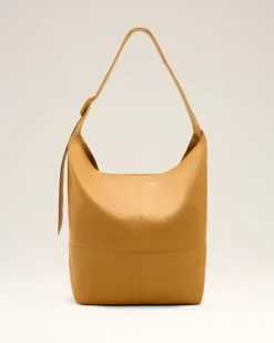 Gelbe Etienne Crossbody-Bag aus Taurillonleder Gelb Unisex Honig