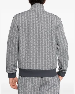 Gemusterte Sweatshirtjacke - Grau