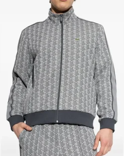 Gemusterte Sweatshirtjacke - Grau