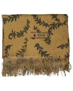 Gemusterte Tischdecke aus Leinen - Braun