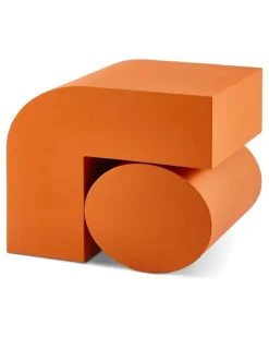Geometrischer Kombo Beistelltisch - Orange