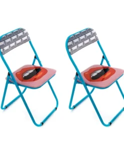 Gepolsterter Sedie Stuhl - Blau
