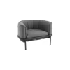 Gepolsterter Sessel Dock - Schwarz - Ferrari Batyline-Stoff - Designer Sebastian Herkner