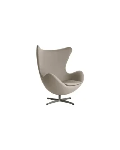 Gepolsterter Sessel Egg - Beige - Polyurethan-Schaum - Designer Arne Jacobsen