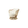 Gepolsterter Sessel Grace - Weiß - Rattan - Designer Tove Kindt-Larsen