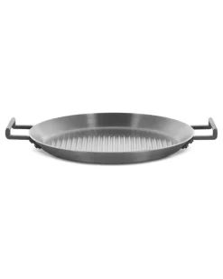 Gerippte Convivio Grillpfanne mit Henkel (29cm) - Grau