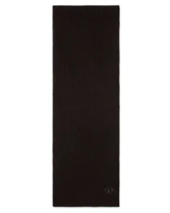 Gerippter Schal aus Wollmischgewebe - Schals - Unisex - Schwarz