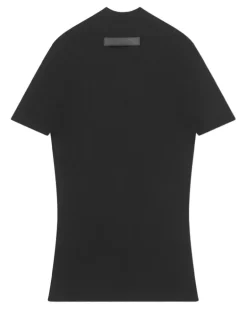 Geripptes Strickoberteil - Schwarz
