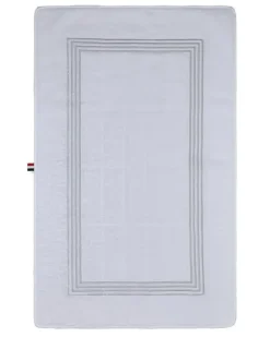 Gesteppte 4-Bar Frette Badematte - Weiß