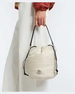 Gesteppte Bucket Bag Caradoc Small Weiß
