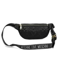 Gesteppte Gürteltasche mit Logo - Schwarz