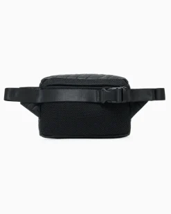 Gesteppte Gürteltasche mit verstellbarem Riemen Schwarz