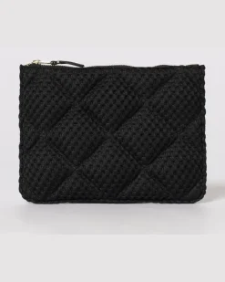 Gesteppter Polyesterpouch Schwarz