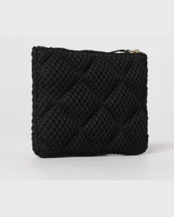Gesteppter Polyesterpouch Schwarz