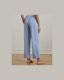 Gestreifte Pyjamahose aus Baumwolljersey Blue