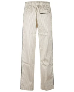Gestreifte Pyjama-Hose - Nude