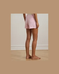 Gestreifte Pyjamashorts aus Baumwolljersey Pink
