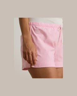 Gestreifte Pyjamashorts aus Baumwolljersey Pink