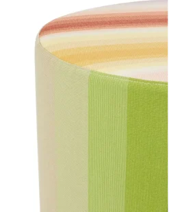 Gestreifter Oceania Hocker - Rosa