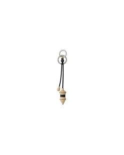 Gestreifter Pendel-Taschenschmuck Beige