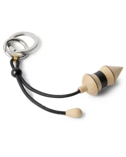 Gestreifter Pendel-Taschenschmuck Beige