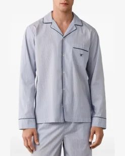 Gestreifter Pyjama - Blau
