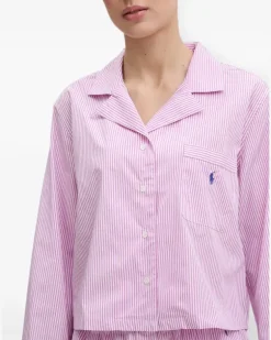 Gestreifter Pyjama - Rosa