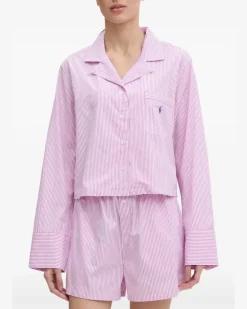 Gestreifter Pyjama - Rosa