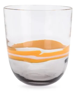Gestreiftes Glas - Gelb