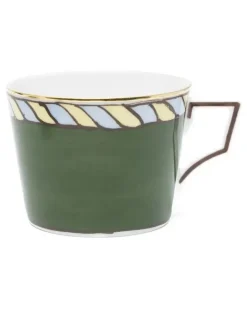 Gestreiftes Kaffee-Set - Grün